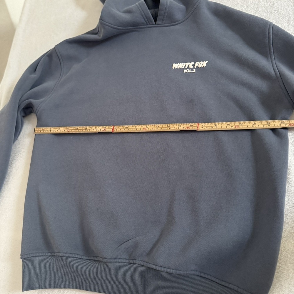 White Fox Vol.3 Women's Pullover Hoodie Size M/L Ocean Blue - Picture 3 of 9